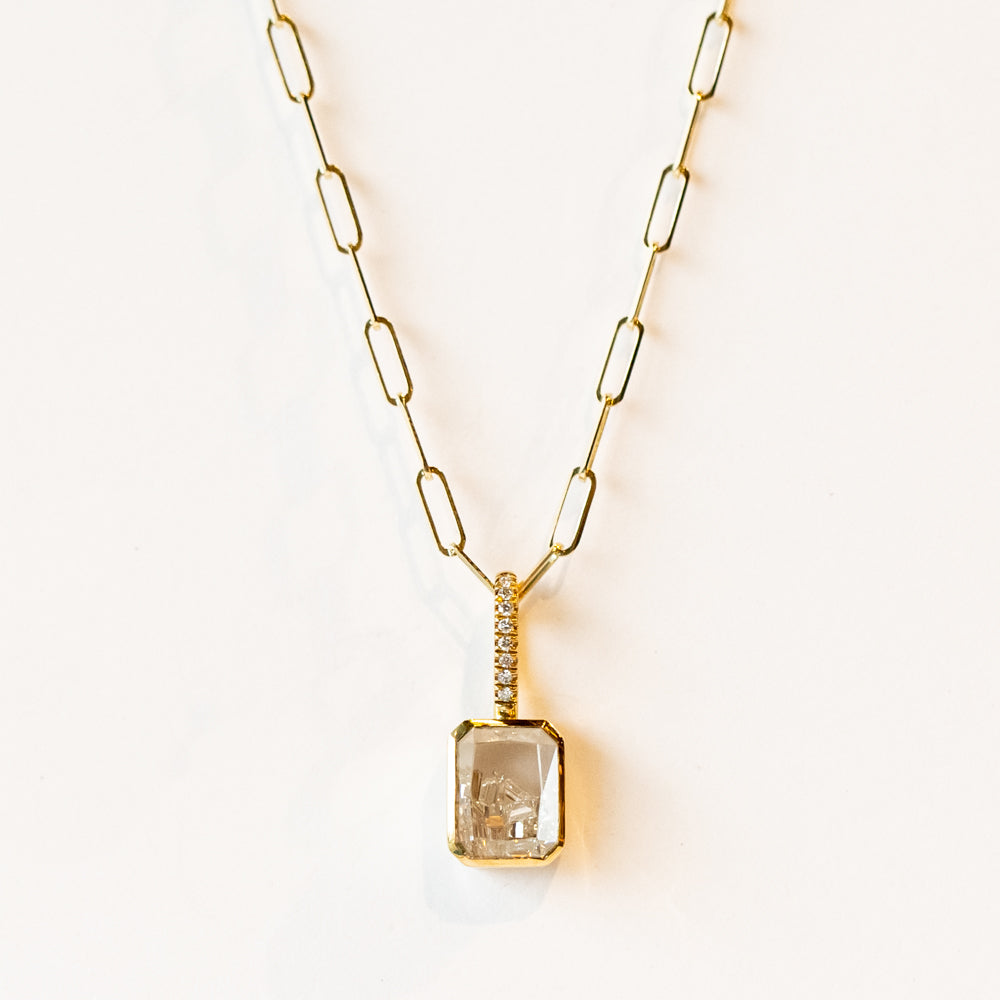 Naipe Emerald Cut Diamond Shaker Charm
