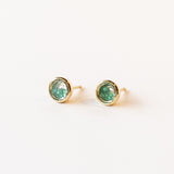 Neue Circle Emerald Shaker Stud Earrings