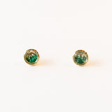 Neue Circle Emerald Shaker Stud Earrings