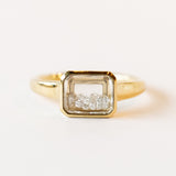 Neue Step Cut Diamond Shaker Ring