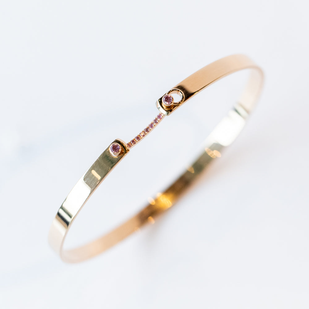 Baby Pink 4mm Pink Sapphire Bangle