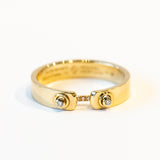 Business Meeting 4mm Mood Ring with Diamonds