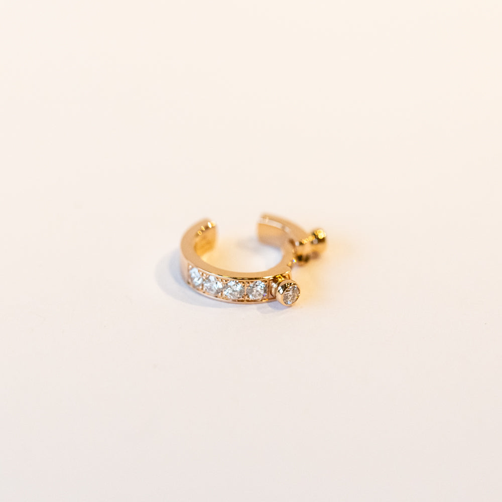 Eternity Tuxedo Diamond Ear Cuff
