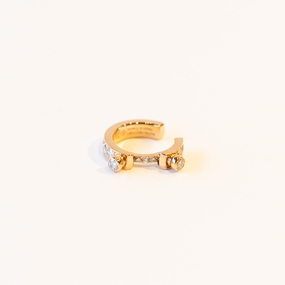 Eternity Tuxedo Diamond Ear Cuff