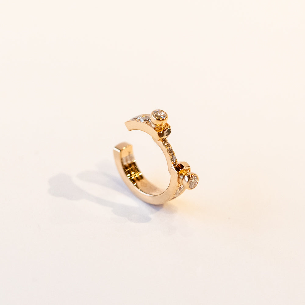 Eternity Tuxedo Diamond Ear Cuff