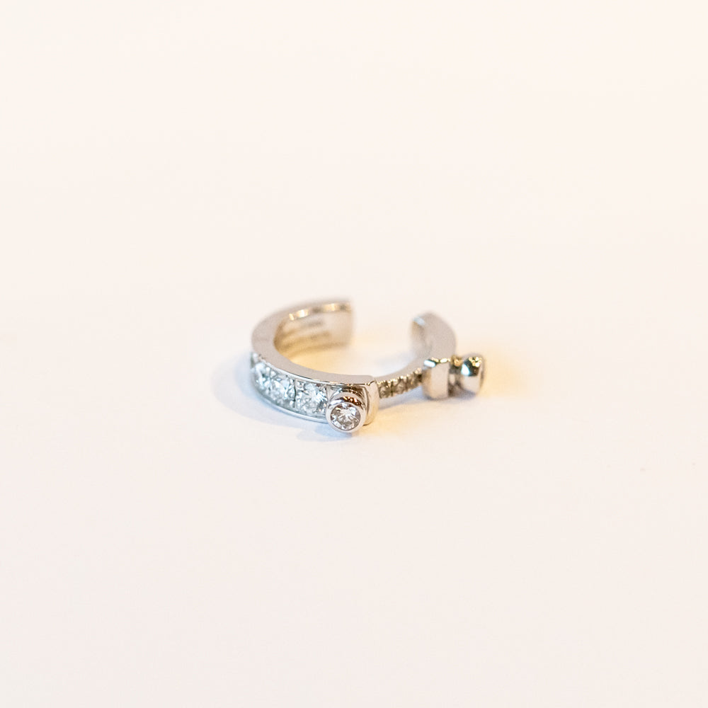 Eternity Tuxedo Diamond Ear Cuff