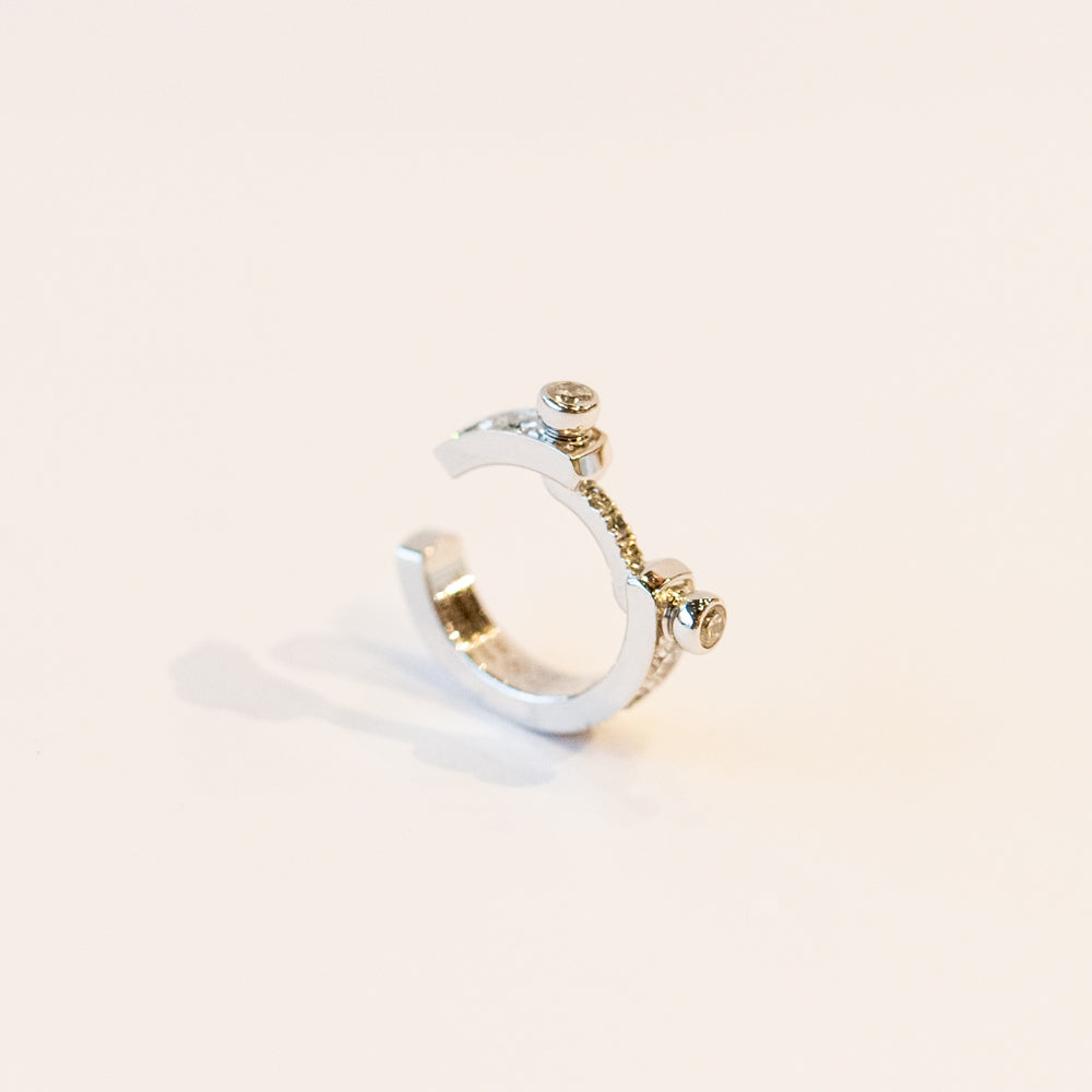 Eternity Tuxedo Diamond Ear Cuff