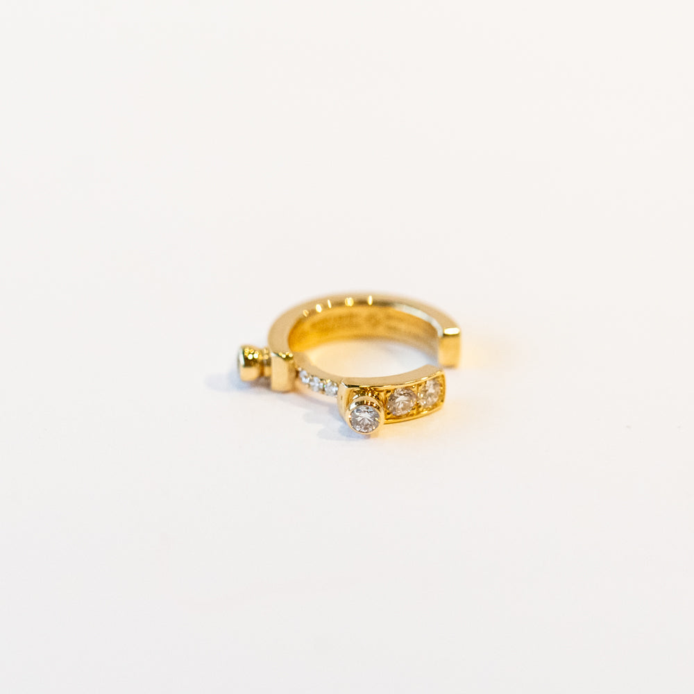 Eternity Tuxedo Diamond Ear Cuff