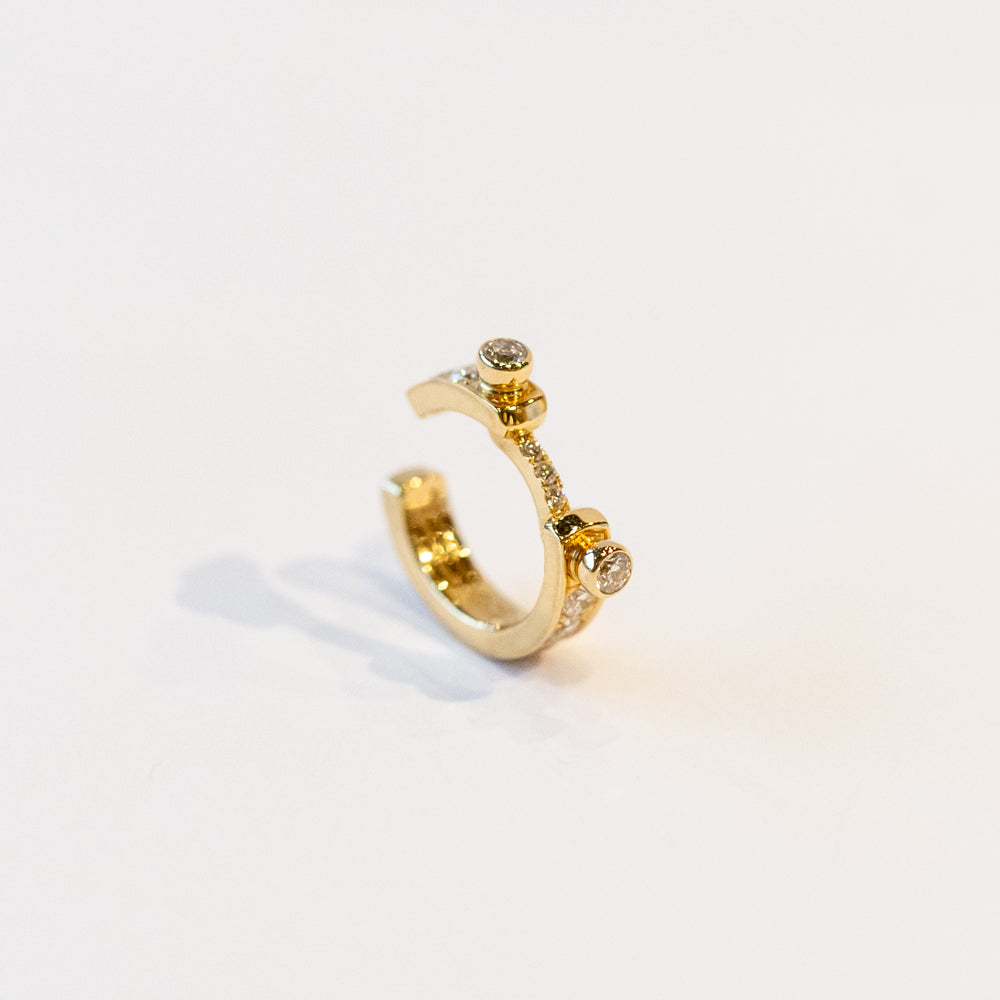 Eternity Tuxedo Diamond Ear Cuff