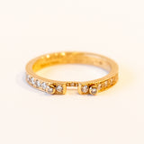 Eternity Tuxedo 2.9mm Mood Ring with Diamonds