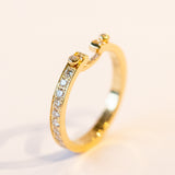 Eternity Tuxedo 2.9mm Mood Ring with Diamonds