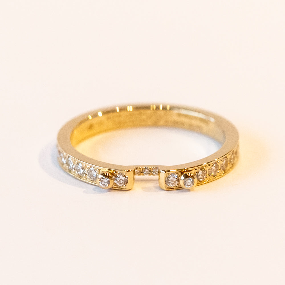 Eternity Tuxedo 2.9mm Mood Ring with Diamonds