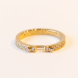Eternity Tuxedo 2.9mm Mood Ring with Diamonds