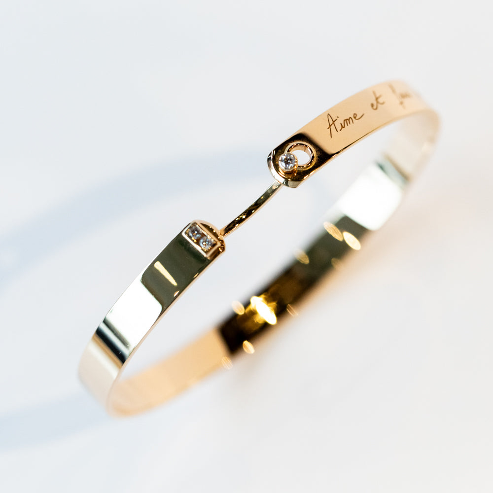 Me Time Mood 6mm Engraved Diamond Bangle