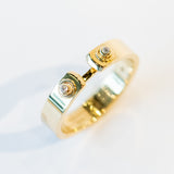 Monday Morning 4mm Mood Ring with Diamonds