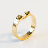 Monday Morning 4mm Mood Ring with Diamonds