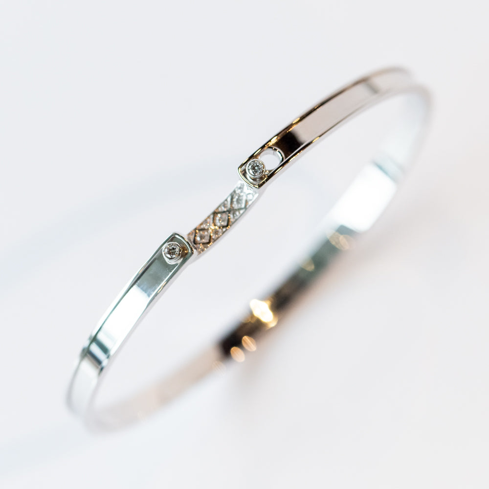 Parisian Stroll 4mm Diamond Bangle