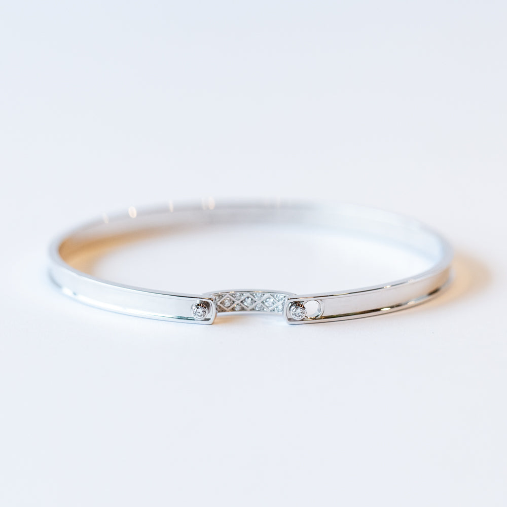 Parisian Stroll 4mm Diamond Bangle