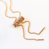Half-Pavé Diamond Latch Pendant