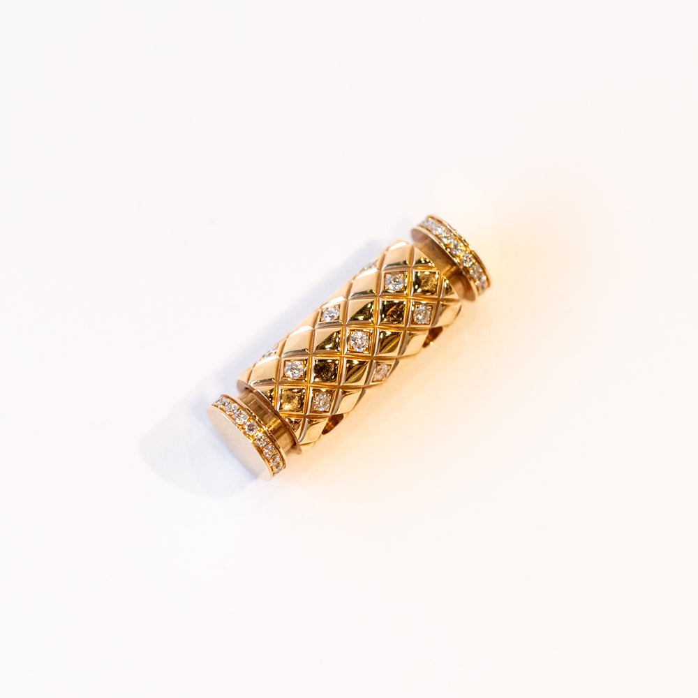 Half-Pavé Diamond Latch Pendant