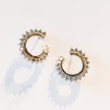 Spiral Diamond Stud Earrings