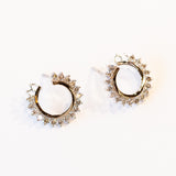Spiral Diamond Stud Earrings