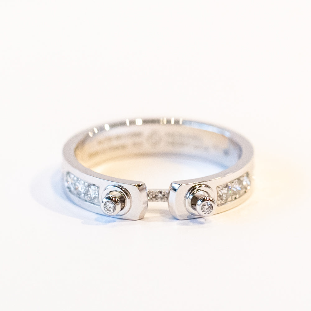 Tuxedo 4mm Mood Ring with Diamonds