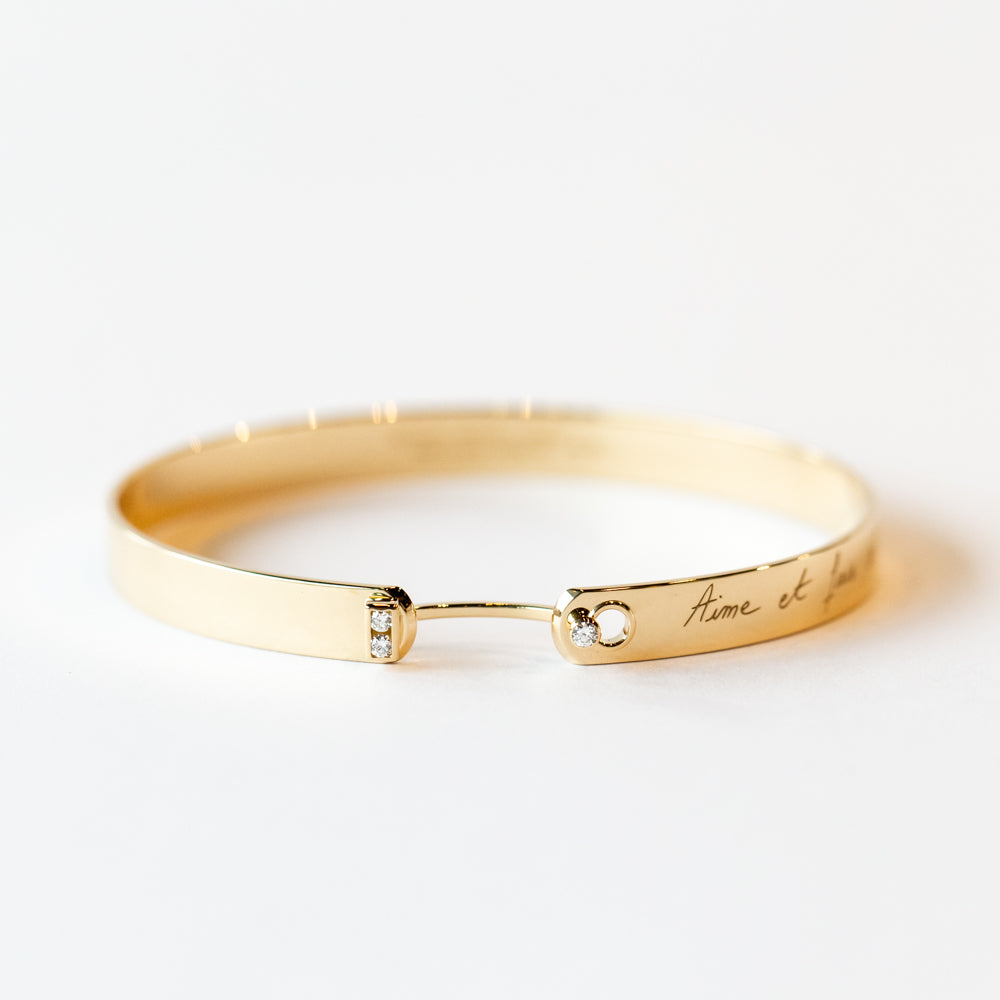 Me Time Mood 6mm Engraved Diamond Bangle