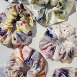 Botanically Dyed Silk Scrunchie, Multi