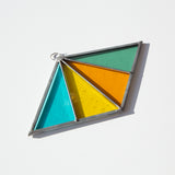 Diamond Stained Glass Suncatcher, Cali