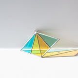 Diamond Stained Glass Suncatcher, Cali