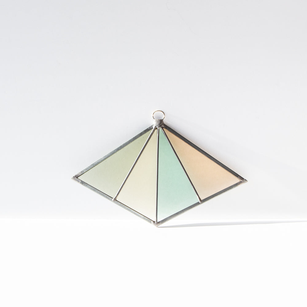 Diamond Stained Glass Suncatcher, Seagrass