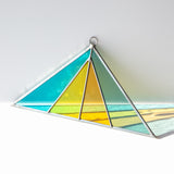 Triangle Stained Glass Suncatcher, Cali