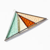 Triangle Stained Glass Suncatcher, Seagrass