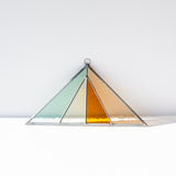 Triangle Stained Glass Suncatcher, Seagrass