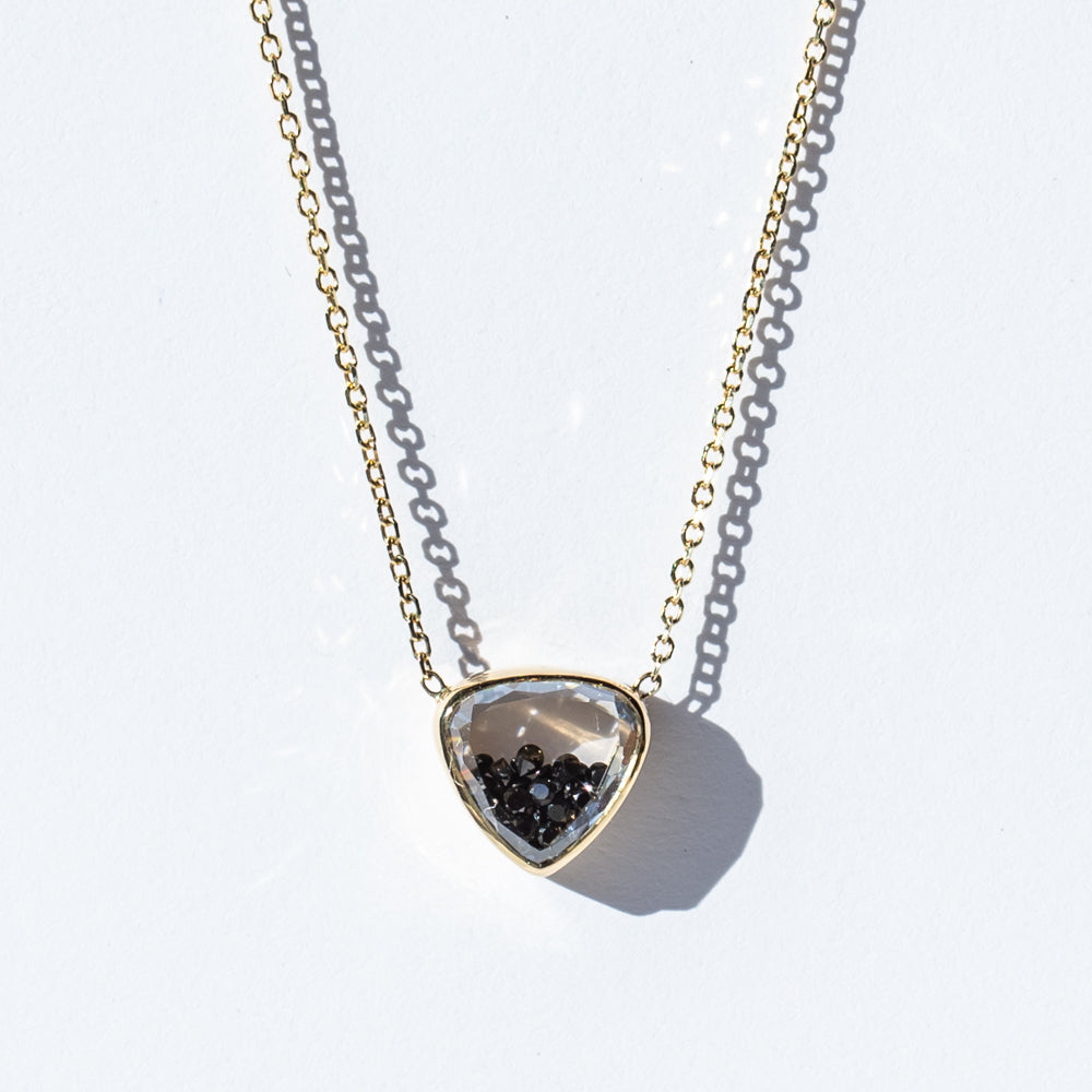 Naipe Heartish Black Diamond Shaker Necklace