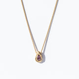 Teardrop Pink Sapphire Slider Necklace
