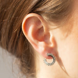 Spiral Diamond Stud Earrings