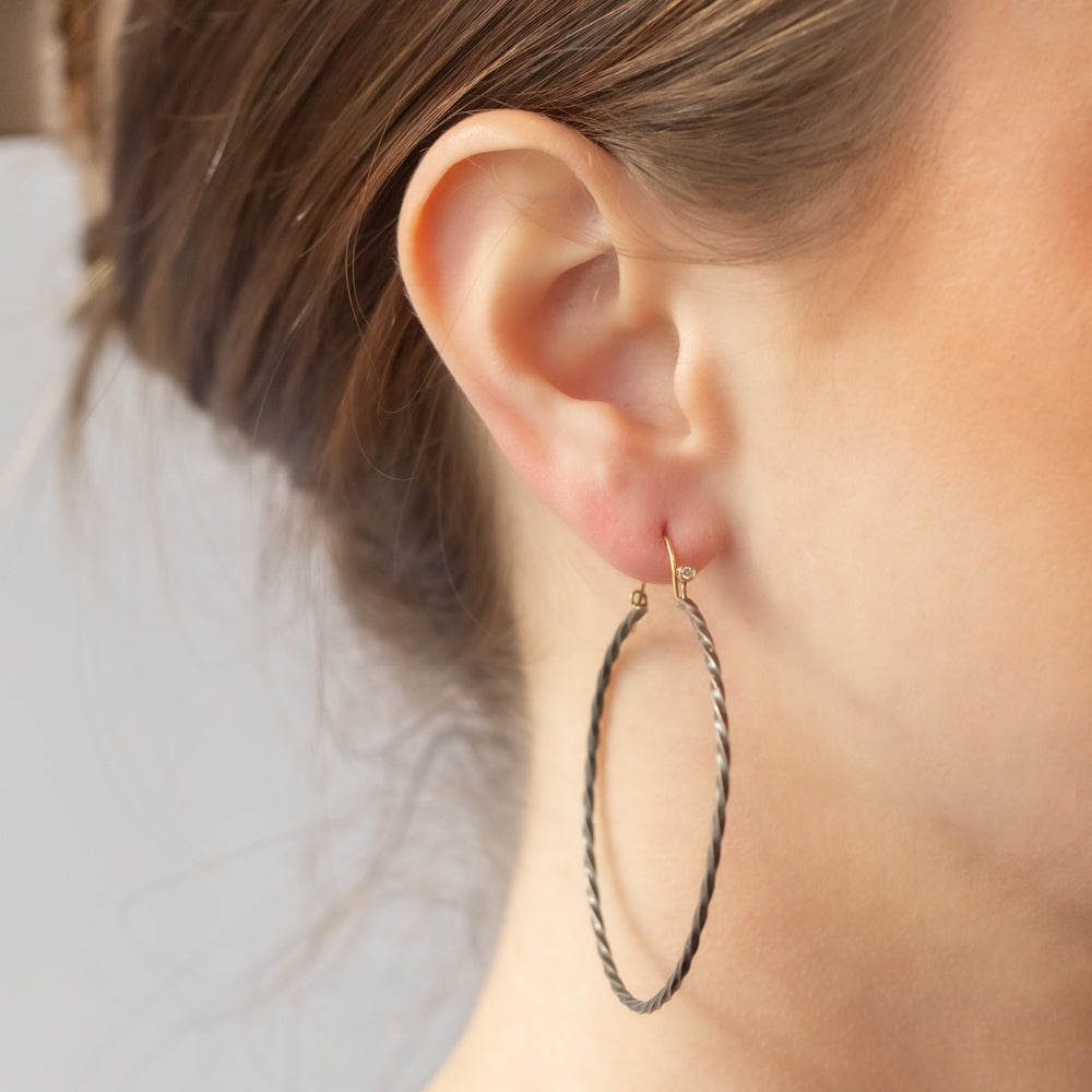 Sarah McGuire | Extra Large Twisted Bias Hoop Earrings