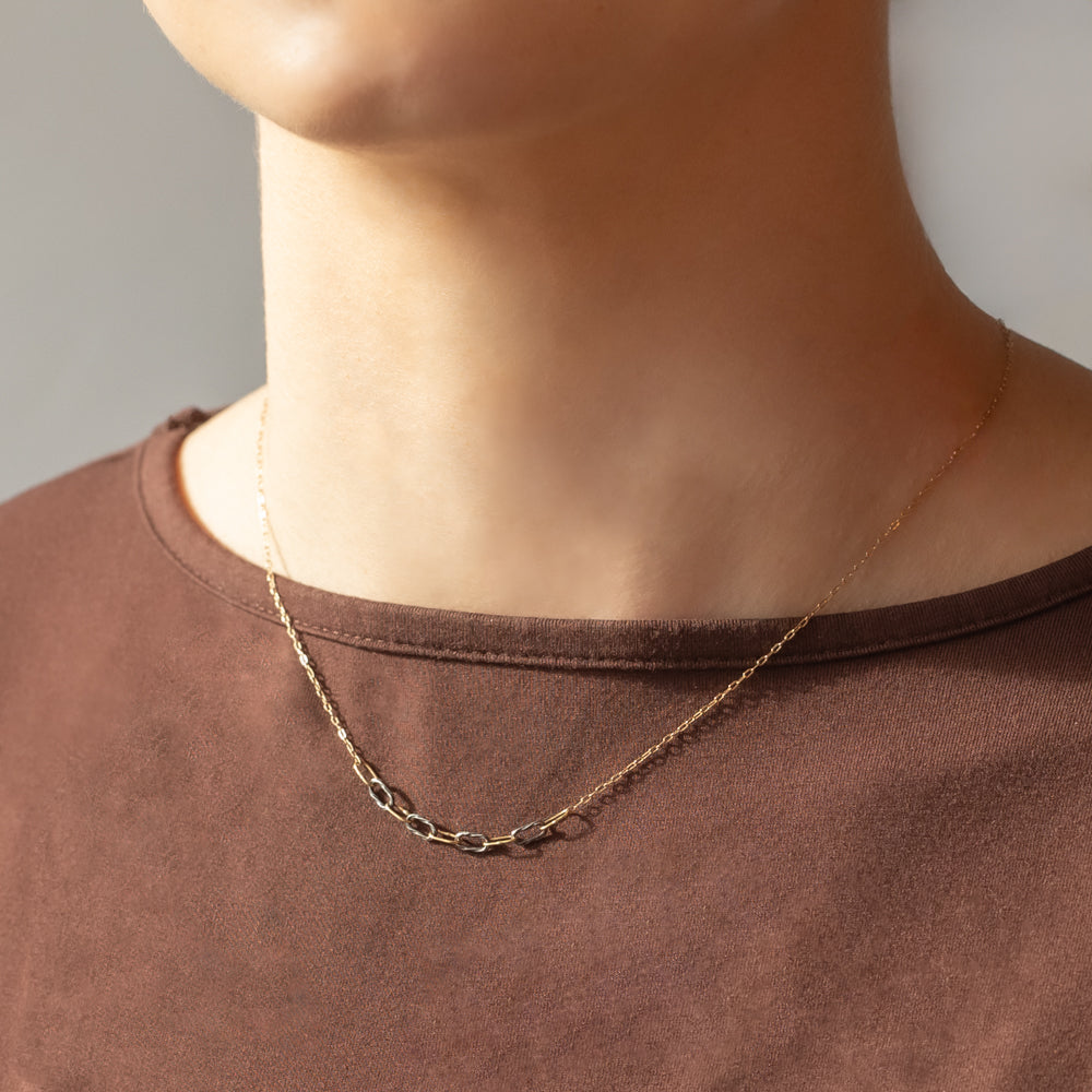 Sarah McGuire | Two-Tone Baby Bowline Segment Necklace