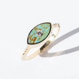 Two-Tone Turquoise Anja Ring