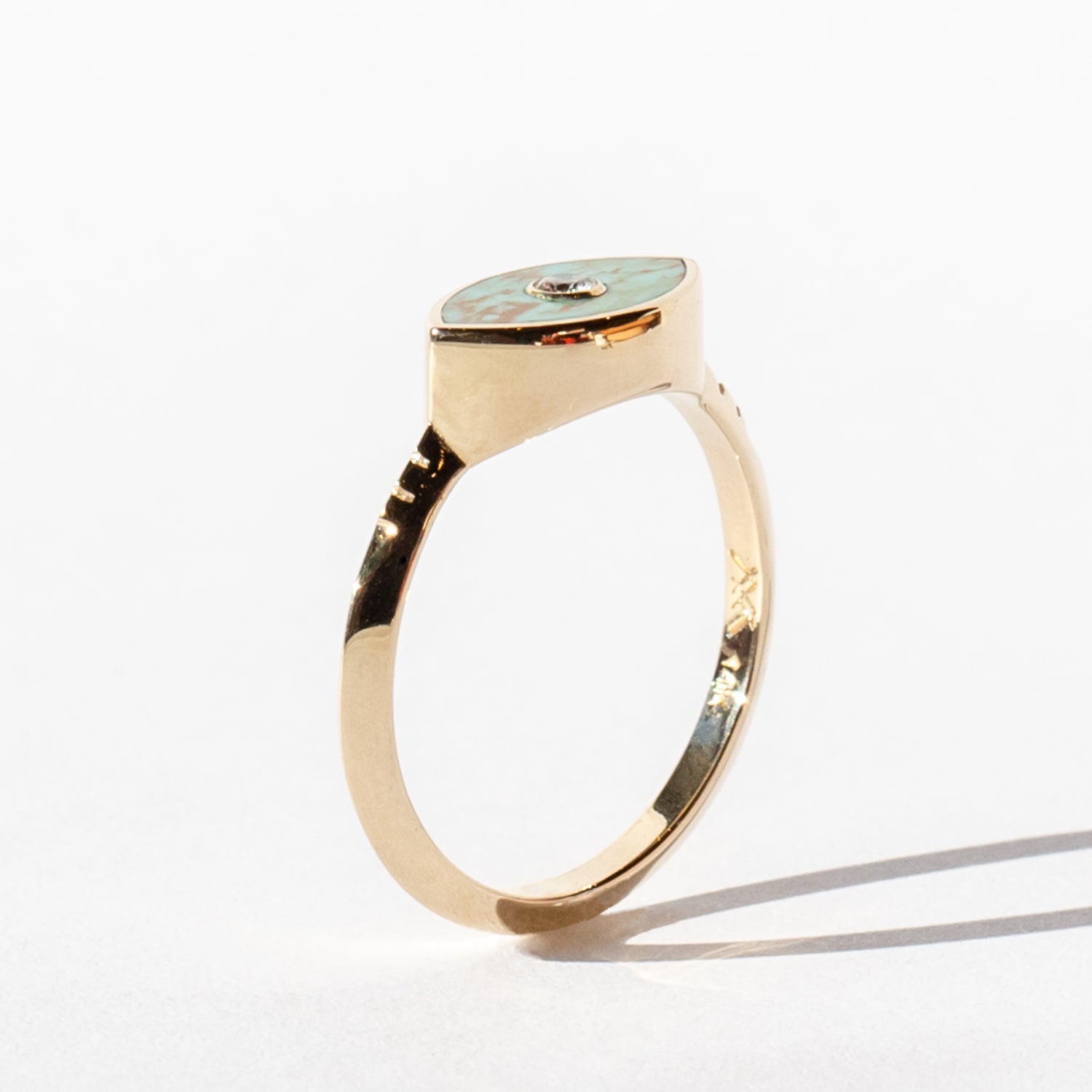 Two-Tone Turquoise Anja Ring