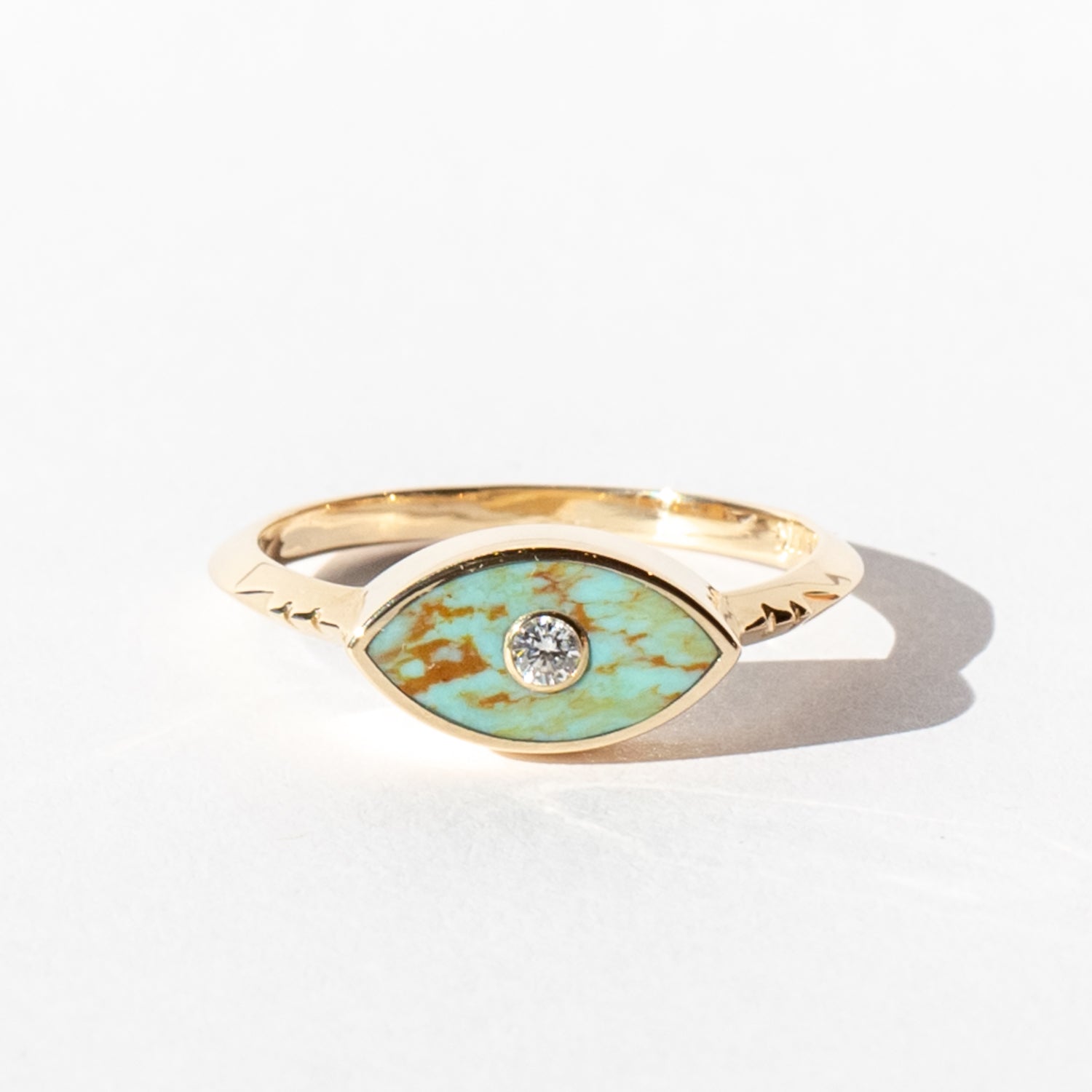 Two-Tone Turquoise Anja Ring