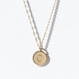 Mini Imperial Disc Letter Charm "C"