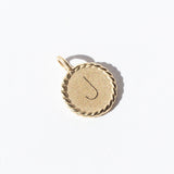 Mini Imperial Disc Letter Charm "J"