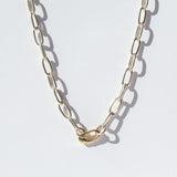 Heavy Paperclip Charm Chain Necklace