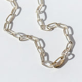 Heavy Paperclip Charm Chain Necklace
