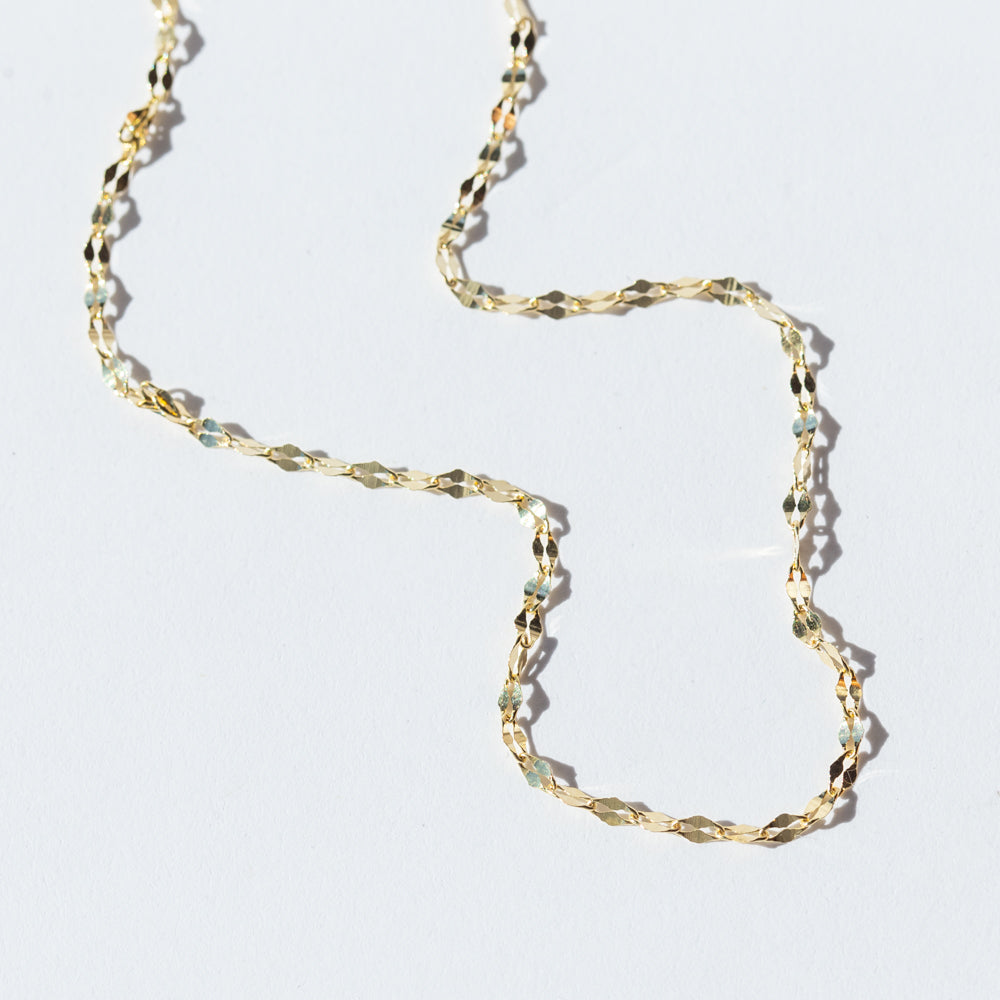 1.4mm Dapped Oval Cable Chain