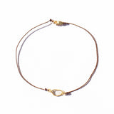 Asymmetrical Diamond Slice Cord Bracelet