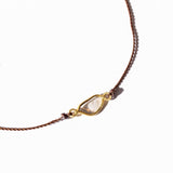 Asymmetrical Diamond Slice Cord Bracelet